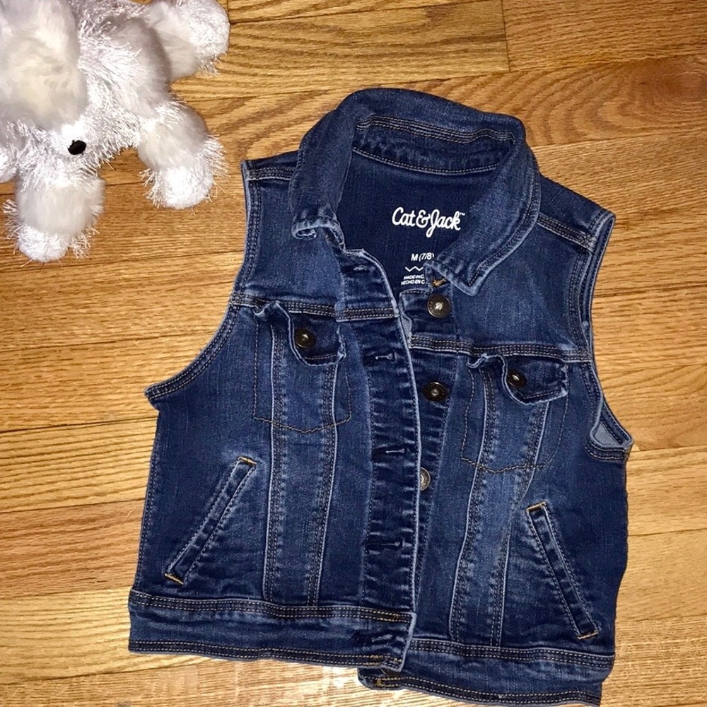 CAT & JACK Vest with CHILDREN'S PLACE Dress
